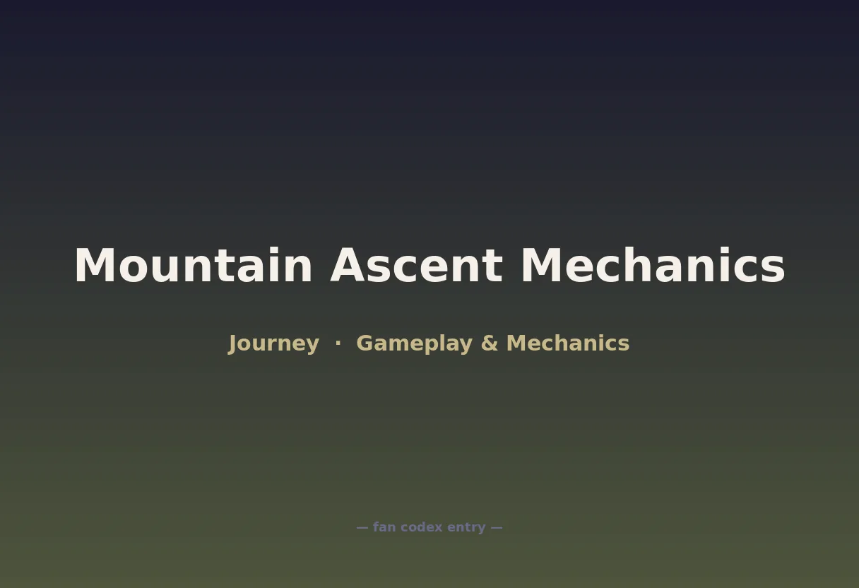 Mountain Ascent Mechanics
